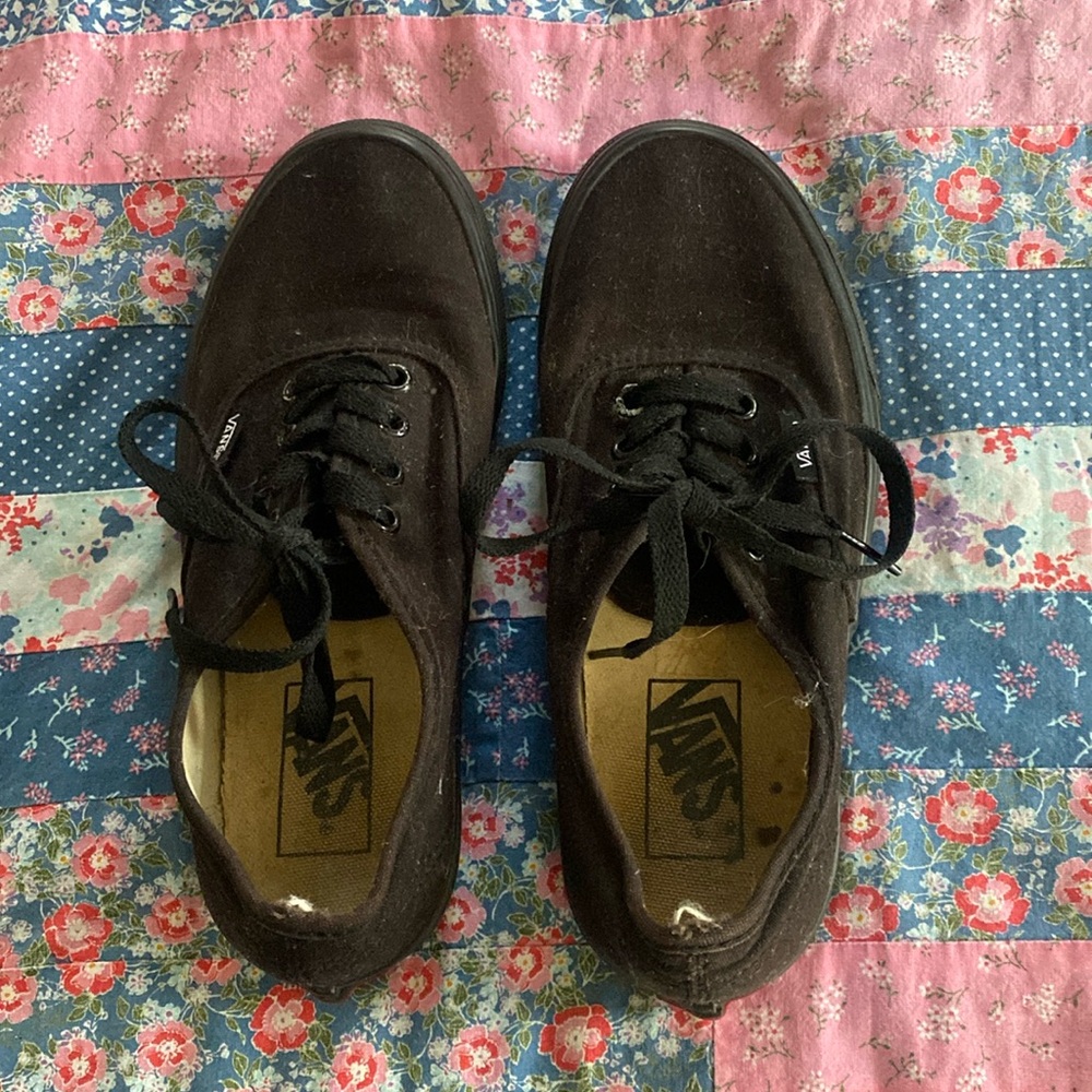 Vans size 6 black used sneakers
